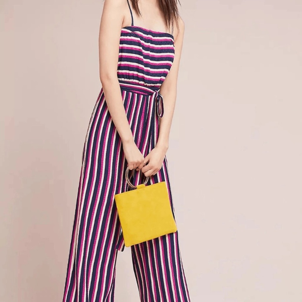 Anthropologie- Maeve daydream striped jumpsuit